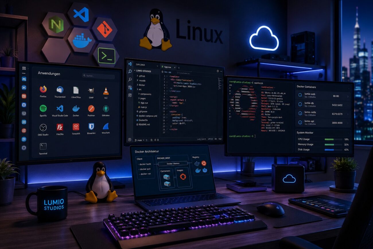 Die besten Linux-Apps 2026 für Produktivität, Entwicklung, Multimedia und Sicherheit auf einem modernen Linux-Desktop.
