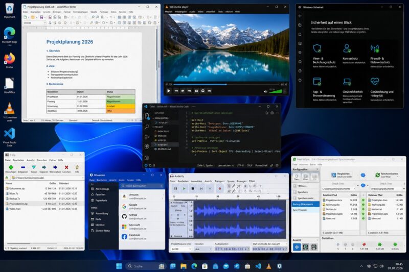 Die besten kostenlosen Programme für Windows 11 im Jahr 2026
