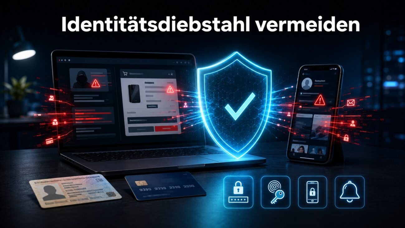 Identitätsdiebstahl im Internet vermeiden durch Passwortmanager, Zwei-Faktor-Authentifizierung und den Schutz persönlicher Daten