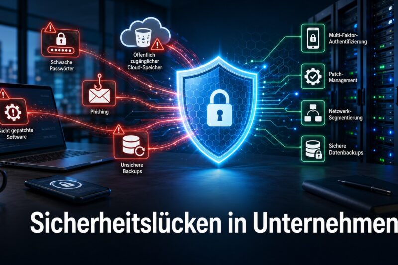 Die häufigsten Sicherheitslücken in Unternehmen: Risiken und Schutzmaßnahmen 2026