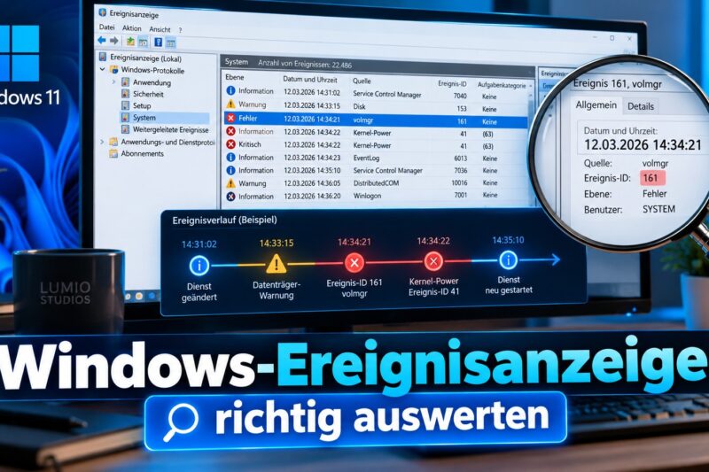 Windows-Ereignisanzeige richtig auswerten: Fehler finden und verstehen