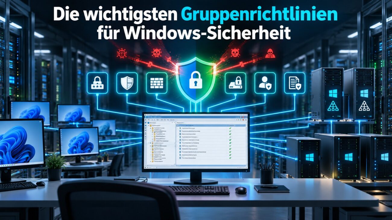 Gruppenrichtlinien für mehr Windows-Sicherheit mit Active Directory, Defender, Firewall, Windows LAPS und BitLocker