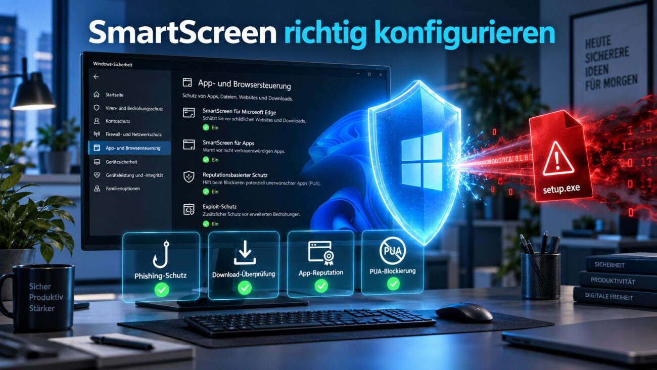 Microsoft Defender SmartScreen unter Windows 11 konfigurieren und gefährliche Downloads blockieren