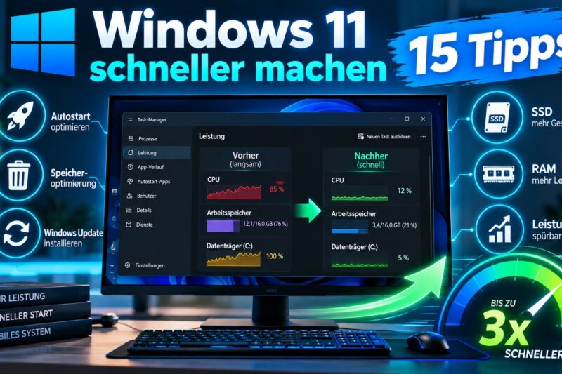 Windows 11 schneller machen: 15 praktische Tipps für mehr Leistung