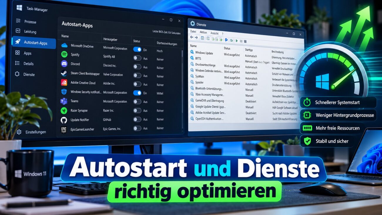 Autostart und unnötige Dienste unter Windows 11 prüfen und optimieren