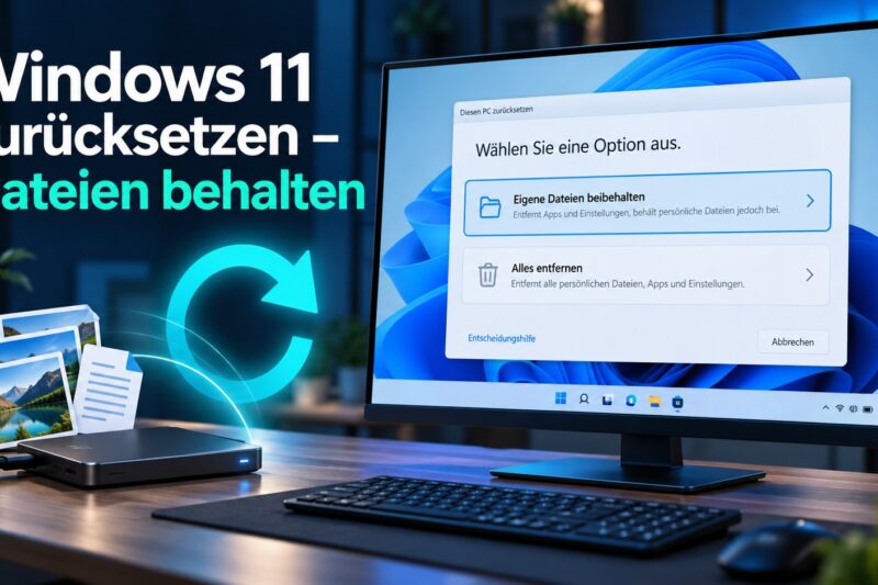 Windows 11 ohne Datenverlust zurücksetzen: Schritt für Schritt